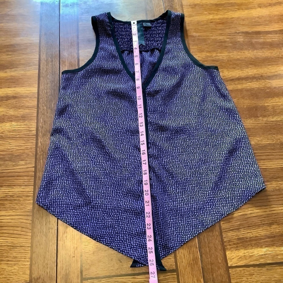 PETTICOAT ALLEY Purple Black Front Tie Sleeveless Lightweight Tank Size Small - Picture 6 of 7